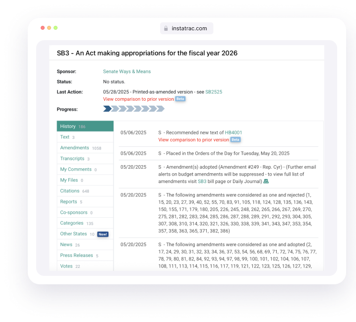 MassTrac budgets screenshot