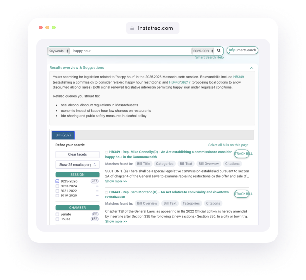 MassTrac Smart Search screenshot